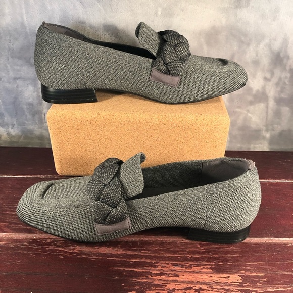 Vivala Women's Classic Square Toe Penny Loafers Grey Size 9 - Picture 3 of 9